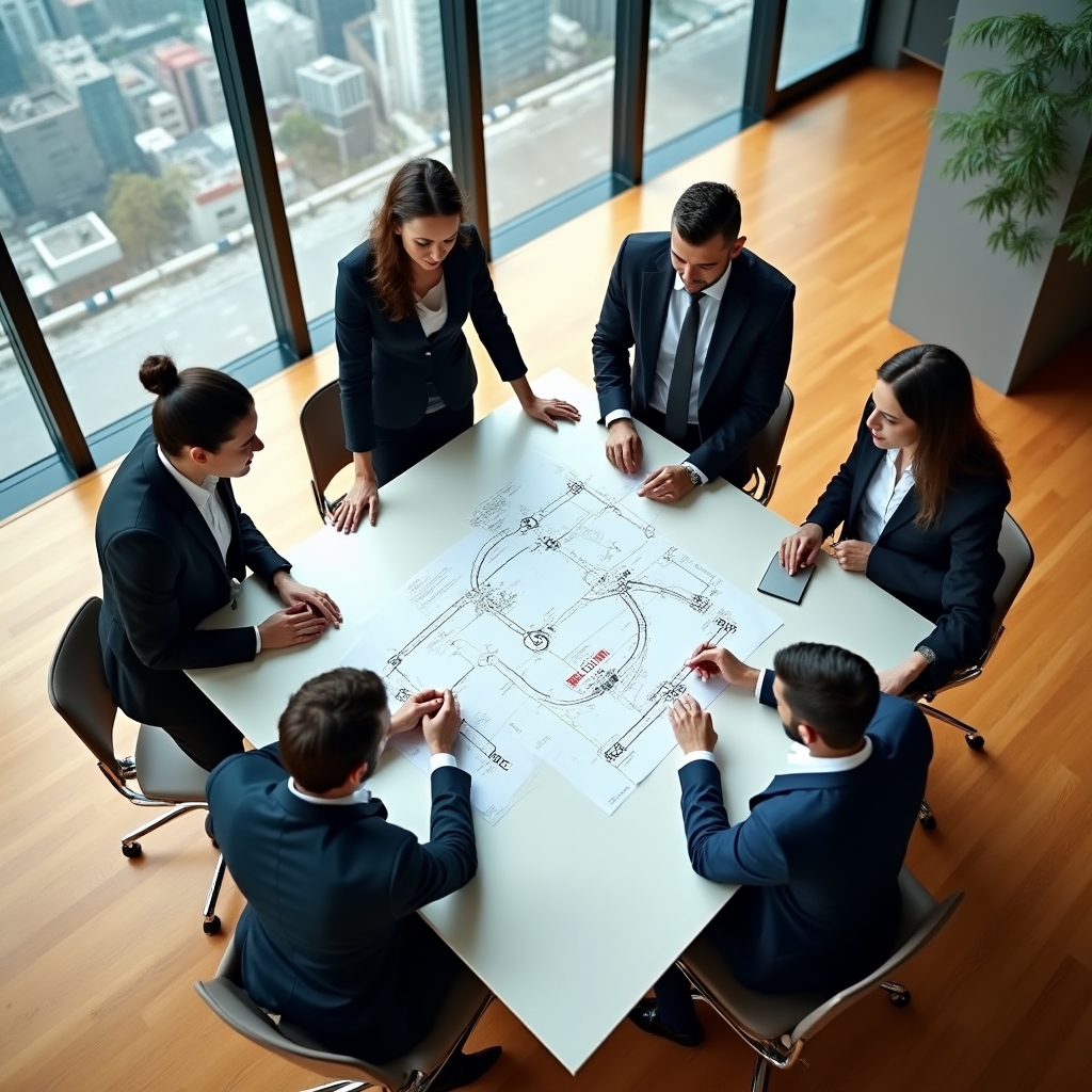Equipo de trabajo analizando un mapa de causas en una sesión de formación